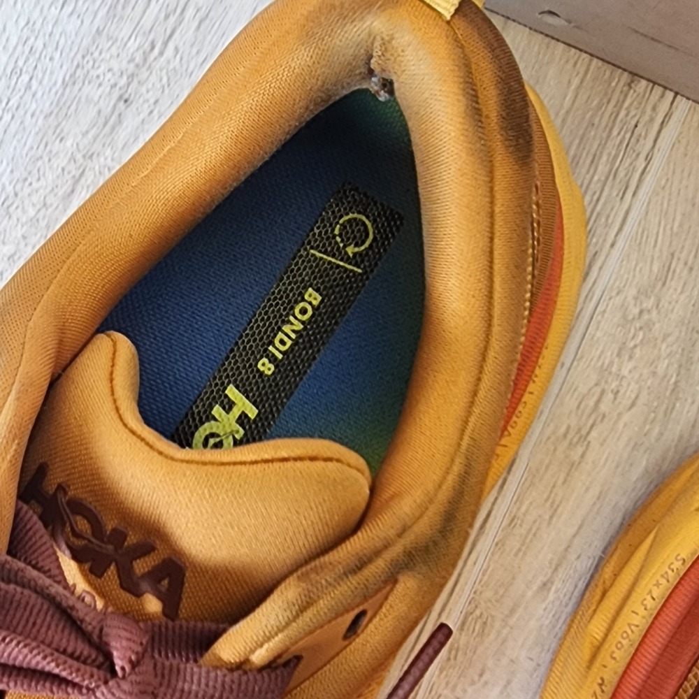 Hoka Womens W Bondi 8 Running Shoes size 9.5 Orange Sneakers (see pics) - Picture 7 of 15